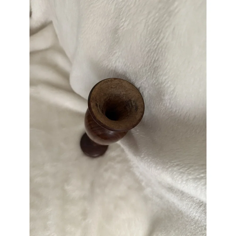 Vintage MCM Wooden Vase 10